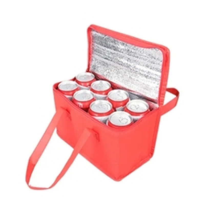 Stock plain custom logo portable non woven beer insulated cooler bag for food