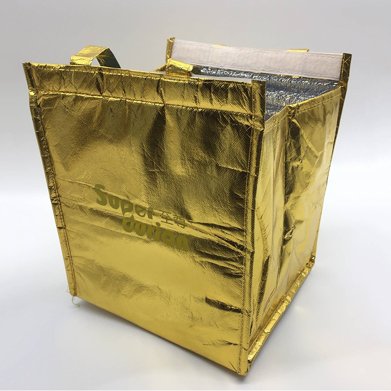 custom reusable portable pp laminated non woven insulated picnic cooler bag
