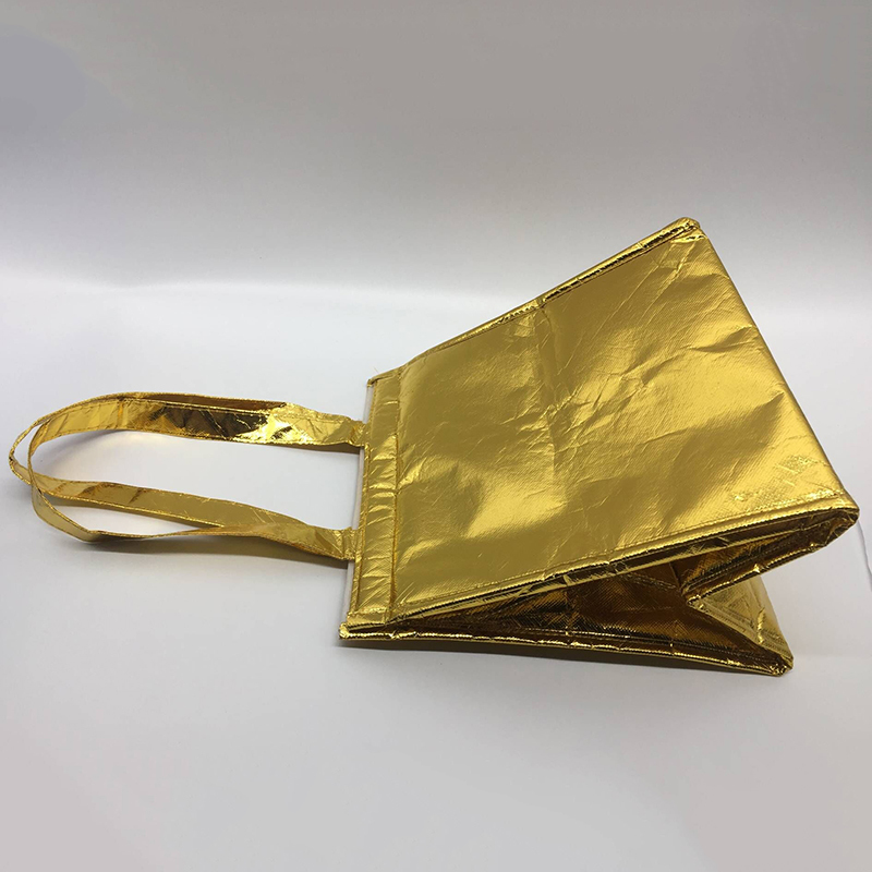 custom reusable portable pp laminated non woven insulated picnic cooler bag