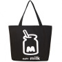 2022 Newly Wholesale Fashion Reusable Custom logo Printing Black Tote Bag Cotton Canvas Shopping Shoulder Bag