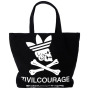 2022 Newly Wholesale Fashion Reusable Custom logo Printing Black Tote Bag Cotton Canvas Shopping Shoulder Bag