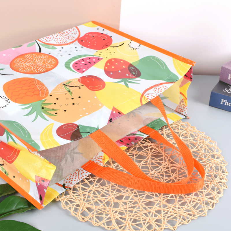 wholesale custom logo reusable waterproof pp laminated non woven tote shopping bag