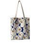 2022 New Arrival Women Fashion Cute Cartoon Printed Canvas Shoulder Shopping Tote Bag