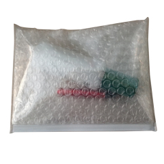 Popular wholesale custom logo printing reusable PVC heart bubble zip protective packaging bubble bag