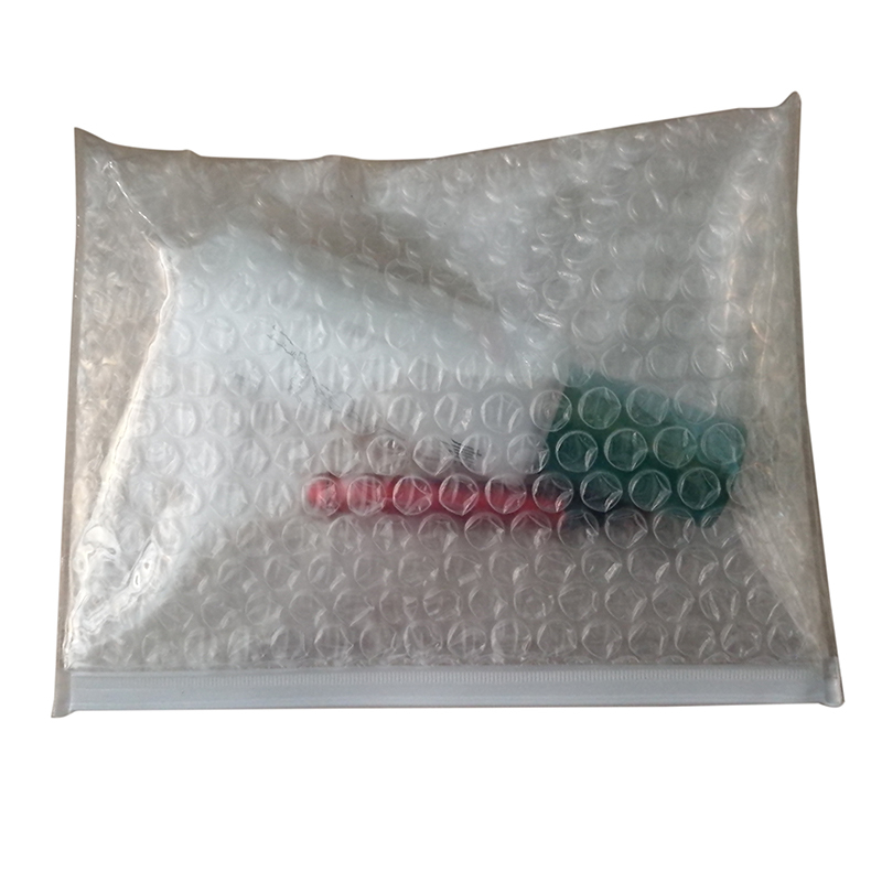Popular wholesale custom logo printing reusable PVC heart bubble zip protective packaging bubble bag