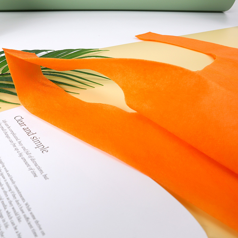 Die-cut Shape Orange Color Non woven Vest Shopping Bag  Non-woven T- shirt bag with Customer Logo Printed