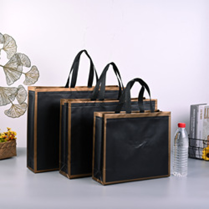 Low MOQ ready to ship fashion eco friendly reusable lamination PP non woven shopping tote carry bag