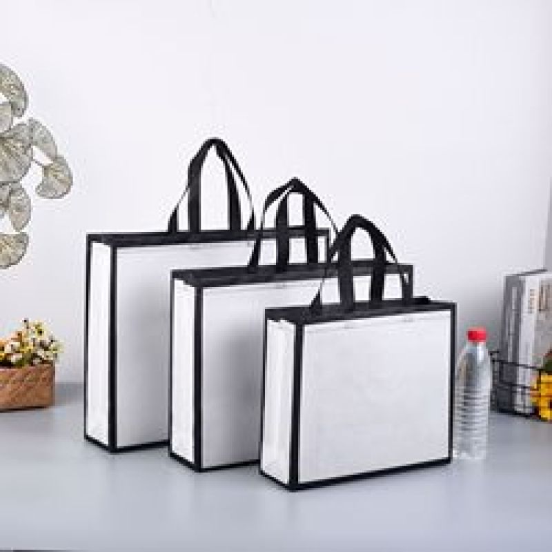 Low MOQ ready to ship fashion eco friendly reusable lamination PP non woven shopping tote carry bag