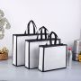 Low MOQ ready to ship fashion eco friendly reusable lamination PP non woven shopping tote carry bag
