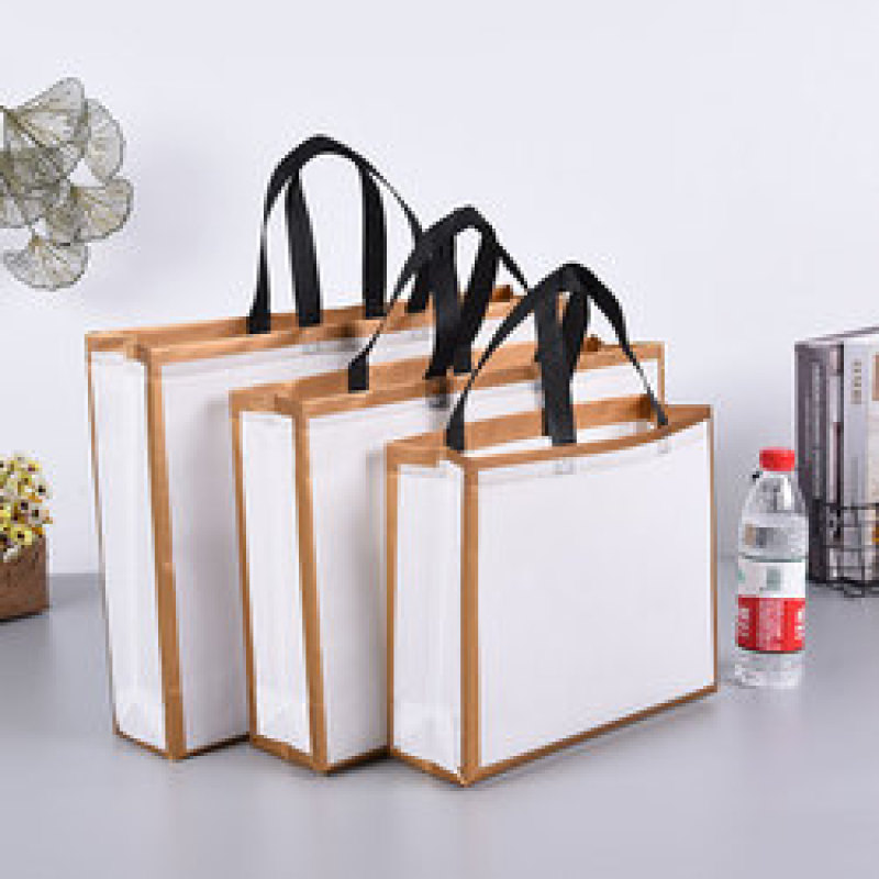 Low MOQ ready to ship fashion eco friendly reusable lamination PP non woven shopping tote carry bag