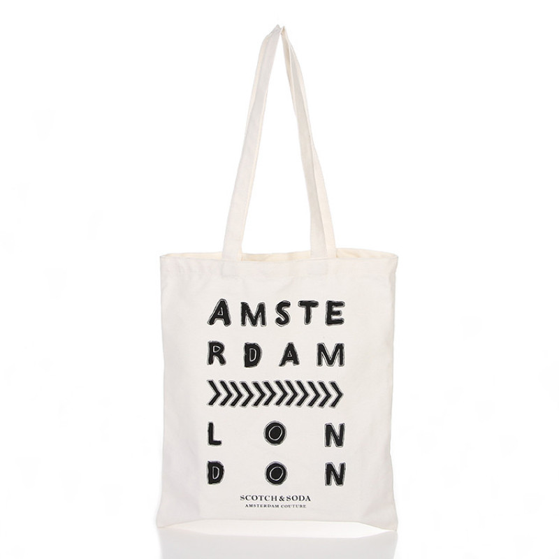 Promotional Custom Logo Printed Reusable Organic Cotton Canvas Shopping Tote Bags