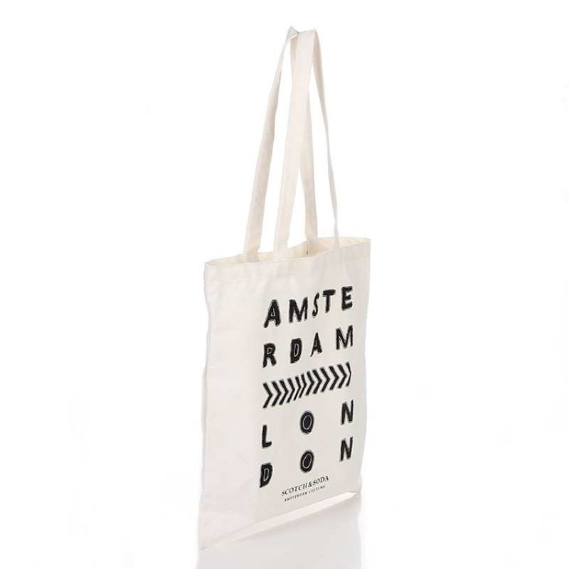 Promotional Custom Logo Printed Reusable Organic Cotton Canvas Shopping Tote Bags
