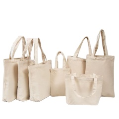 Wholesale promotional eco friendly reusable plain cotton canvas tote shopping bags with custom printed logo