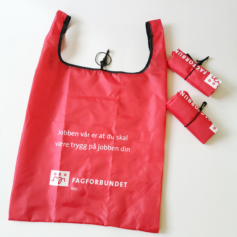 eco friendly custom logo printed polyester foldable bags shopping bag reusable