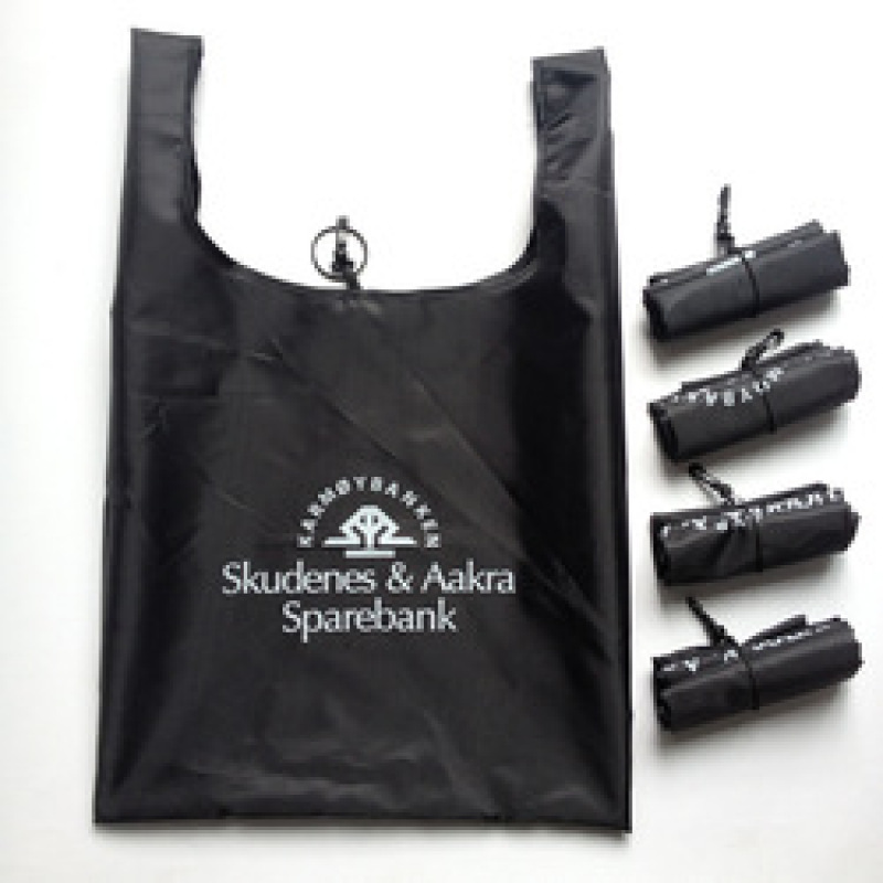 eco friendly custom logo printed polyester foldable bags shopping bag reusable