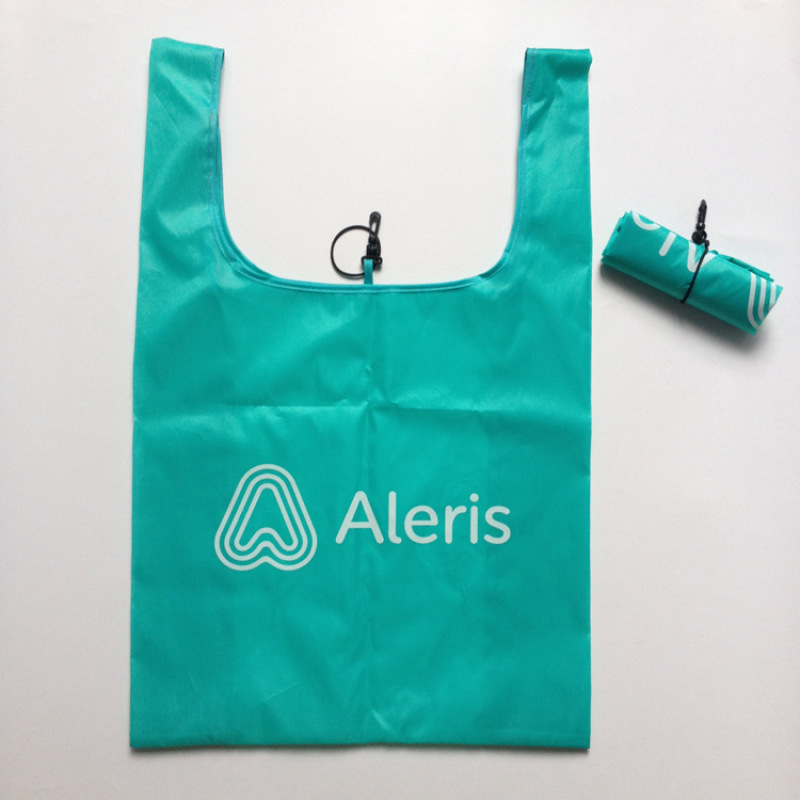 eco friendly custom logo printed polyester foldable bags shopping bag reusable
