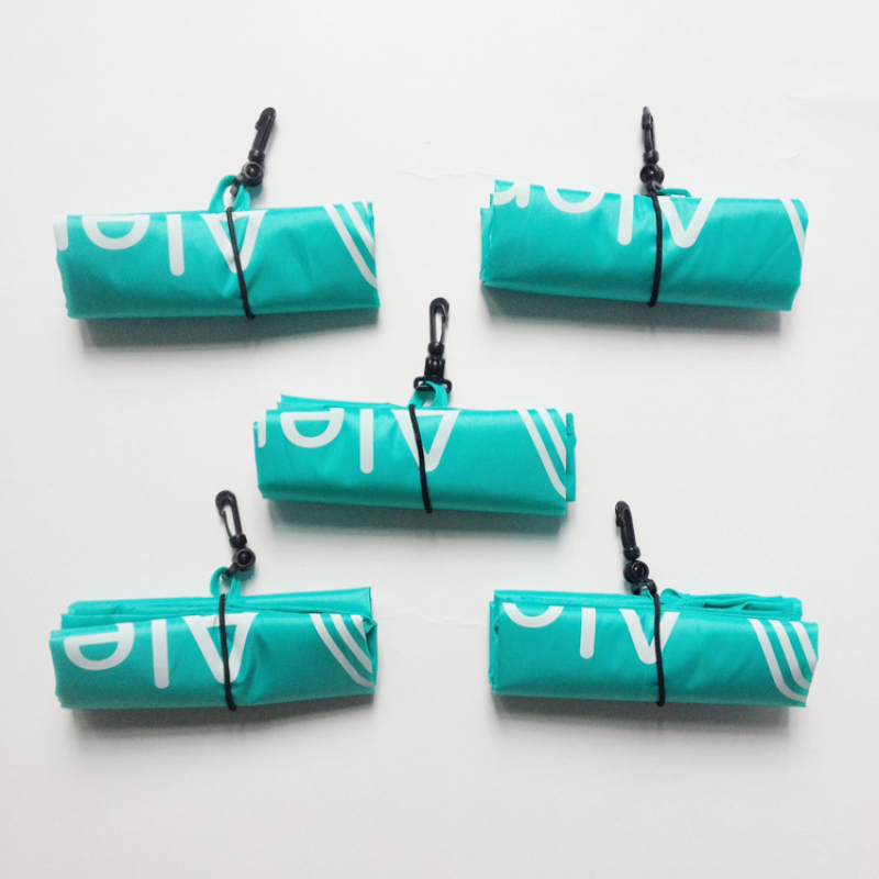 eco friendly custom logo printed polyester foldable bags shopping bag reusable