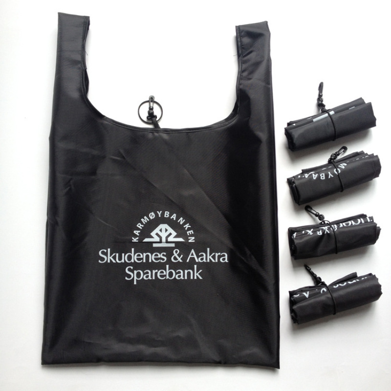 eco friendly custom logo printed polyester foldable bags shopping bag reusable