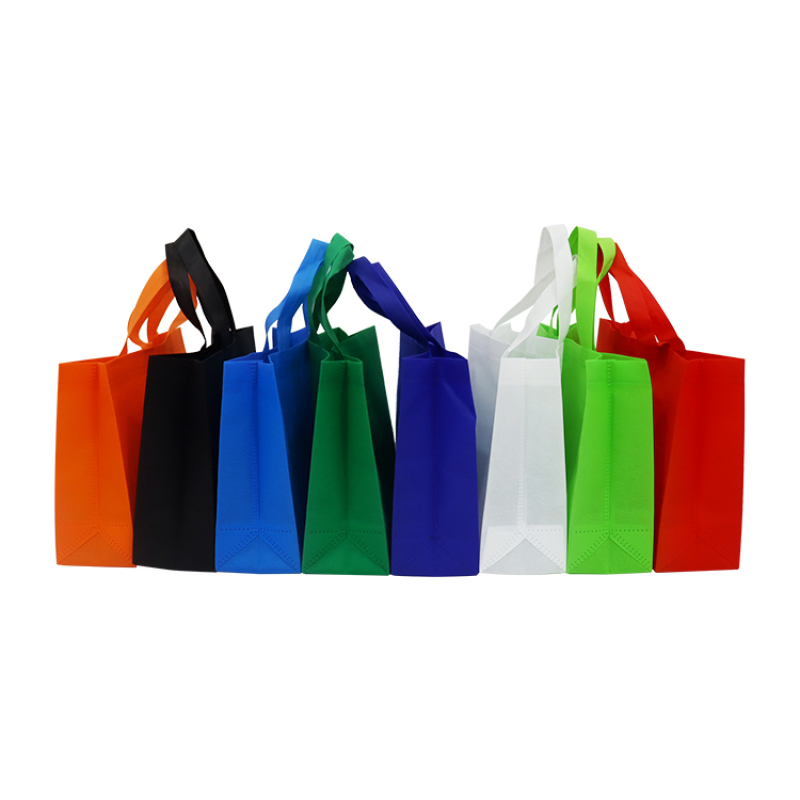 Stock biodegradable rpet recycled non woven custom shopping bags logo printed