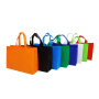 Stock biodegradable rpet recycled non woven custom shopping bags logo printed