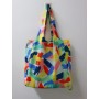 Customized  Expandable Folding Tote Bag Large  Capacity Reusable 190T Polyester Foldable Grocery Shopping Tote Bag