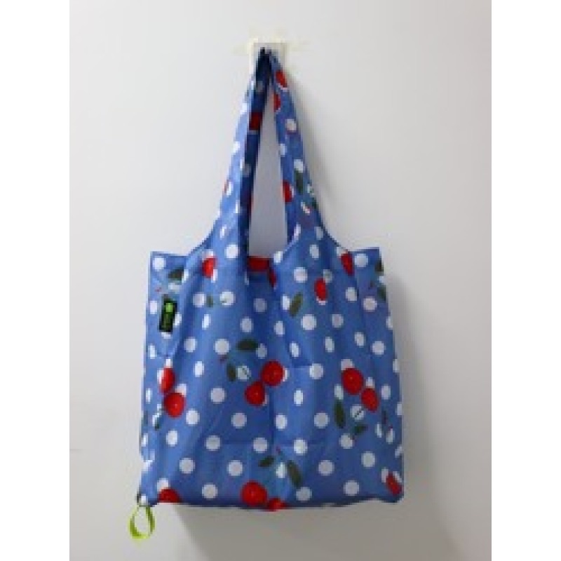 Customized  Expandable Folding Tote Bag Large  Capacity Reusable 190T Polyester Foldable Grocery Shopping Tote Bag