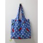 Customized  Expandable Folding Tote Bag Large  Capacity Reusable 190T Polyester Foldable Grocery Shopping Tote Bag