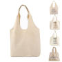 Wholesale 12oz large capacity canvas shoulder shopping tote bag with custom logo