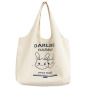 Wholesale 12oz large capacity canvas shoulder shopping tote bag with custom logo