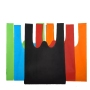 Promotional portable reusable custom logo supermarket non woven t shirt packaging shopping bag