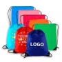 Custom logo wholesale 210d polyester drawstring backpack bag drawstring sport gym storage bag