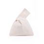 Fashion Women Knot Wrist Bag Custom logo Blank Plain Mini Canvas Cotton Tote Bag