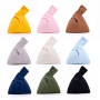 Fashion Women Knot Wrist Bag Custom logo Blank Plain Mini Canvas Cotton Tote Bag