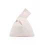 Fashion Women Knot Wrist Bag Custom logo Blank Plain Mini Canvas Cotton Tote Bag
