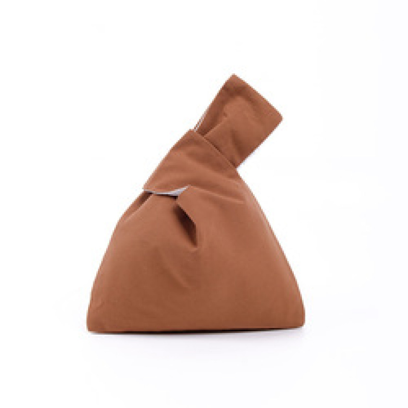 Fashion Women Knot Wrist Bag Custom logo Blank Plain Mini Canvas Cotton Tote Bag