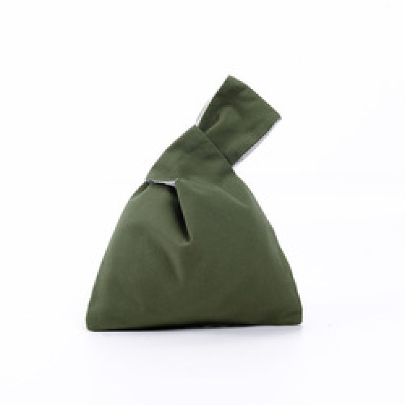 Fashion Women Knot Wrist Bag Custom logo Blank Plain Mini Canvas Cotton Tote Bag