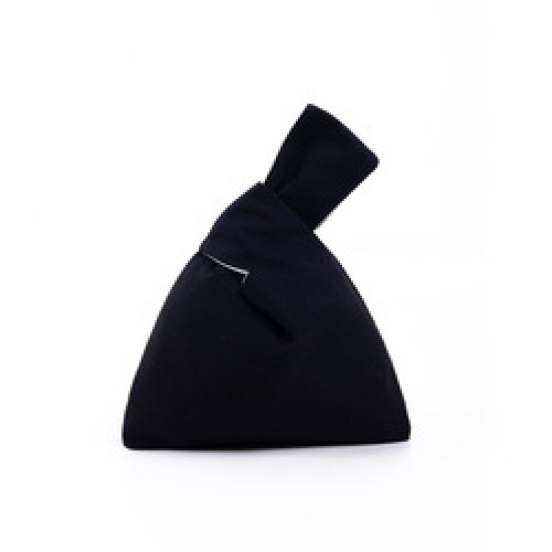 Fashion Women Knot Wrist Bag Custom logo Blank Plain Mini Canvas Cotton Tote Bag