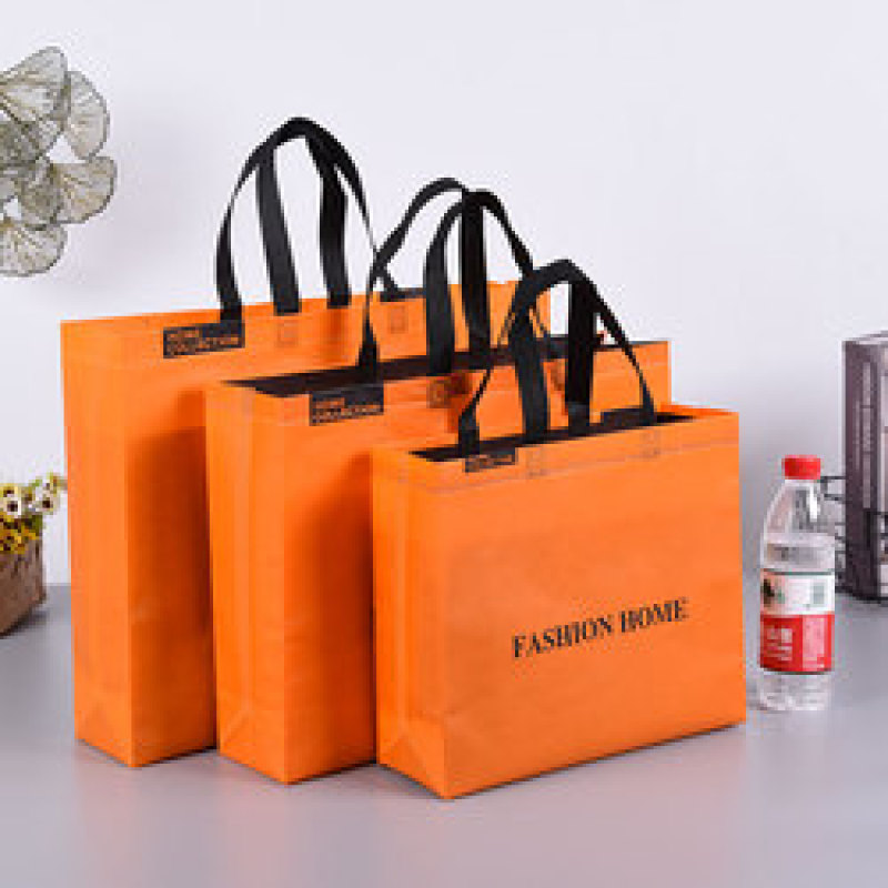 Promotional luxury portable custom logo pp lamination non woven shopping clothing packaging tote bags
