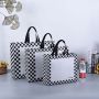 Promotional luxury portable custom logo pp lamination non woven shopping clothing packaging tote bags
