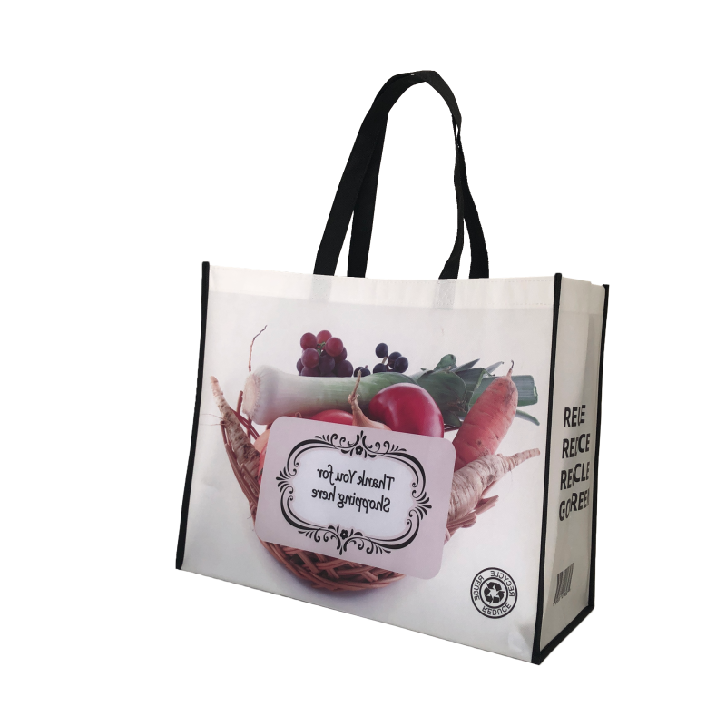 Low Moq Custom Polypropylene Fabric Grocery  Pp Non woven Shopping Tote Bag