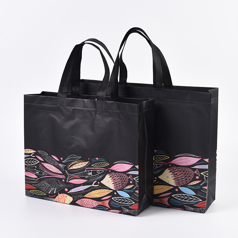 Eco friendly pp laminated non woven fabric shopping bag with custom logo printed