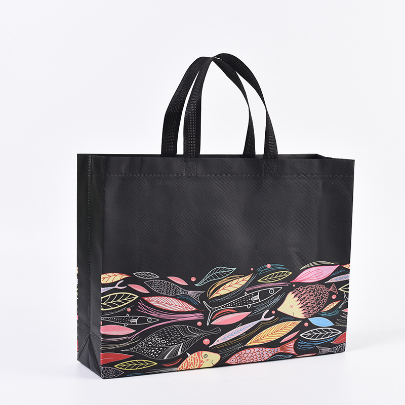 Eco friendly pp laminated non woven fabric shopping bag with custom logo printed