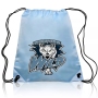 Advertising waterproof polyester nylon sport gym drawstring backpack bags with custom printed logo