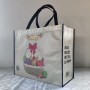 Custom Logo Printing Reusable Laminated  Non Woven Tote Bag Shopping Bag with Handle