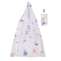 Wholesale Washable 210T polyester nylon reusable foldable grocery shopping bags