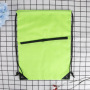 Wholesale portable waterproof custom logo bulk sports backpack 210D polyester drawstring bag with zipper