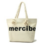 Direct manufacturer  cheap wholesale fashion custom digital printing 12oz   stripe canvas beach tote bag with rope handle