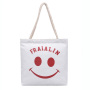 Direct manufacturer  cheap wholesale fashion custom digital printing 12oz   stripe canvas beach tote bag with rope handle