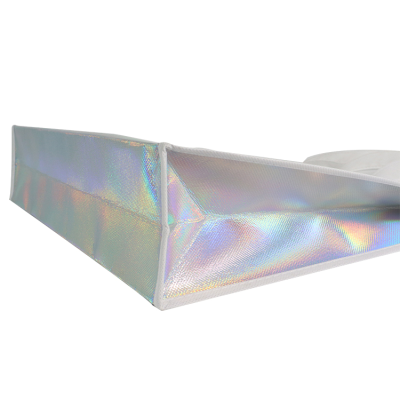 2020 fashion hot sale shiny  film pp laminated metallic non woven bag with custom logo
