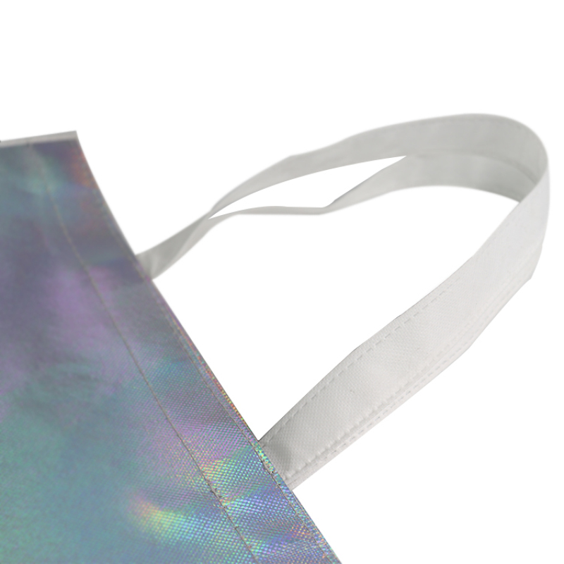 2020 fashion hot sale shiny  film pp laminated metallic non woven bag with custom logo